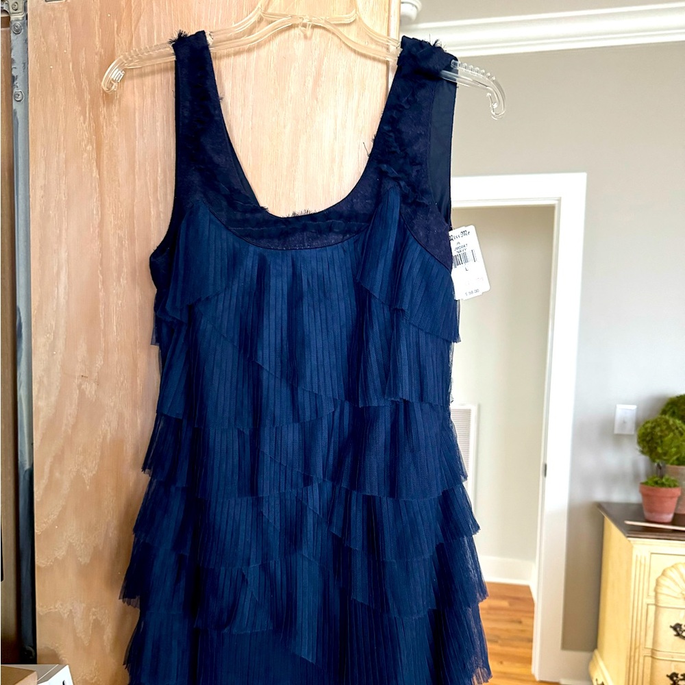 Miss Me Navy sleeveless dress size L. NWT